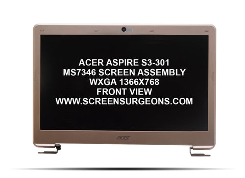 Acer Aspire S3-301 MS7346 Complete Screen Assembly - Screen Surgeons