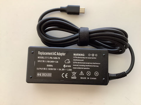 Universal 45w USB-C Power Adapter for Chromebooks